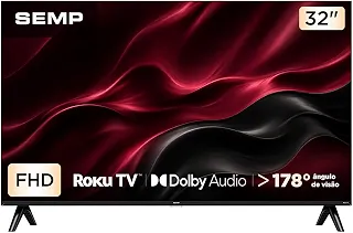 Smart TV Semp 32 Polegadas LED Full HD S42R Roku TV Wi-Fi Dolby Audio Brilho até 220 Nits 32S42R
