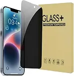 Pacote com 1 protetor de tela de privacidade para iPhone 14Pro e iPhone 15 e iPhone 16 protetor de tela antirreflexo, filme de vidro temperado antiespião, vidro suave e responsivo ao toque
