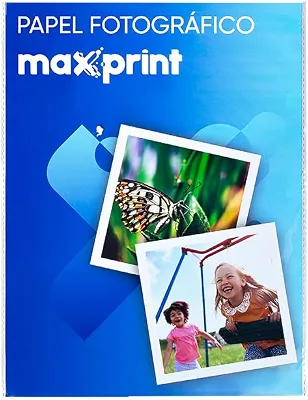Papel Fotográfico Glossy Maxprint A4 135gsm - 50 Folhas
