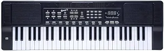 Teclado Musical Queen's de 54 Teclas, para Iniciantes e Intermediários, Preto
