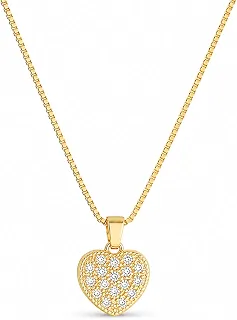 Colar Coração com Pedras Zircônias Banhado Ouro 18K Stella Semi Joia