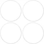Protetor de aro de roda branco de 45,7 cm, protetor de roda, conjunto de 4 com proteção aprimorada, ideal para veículos universais e bordas planas