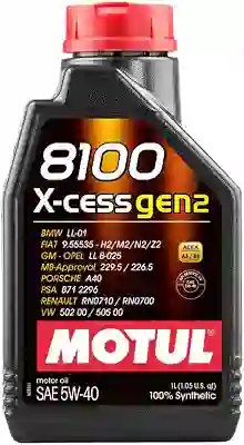 Óleo Motul 8100 5W40 X-Cess Gen2 100% Sintético 1L