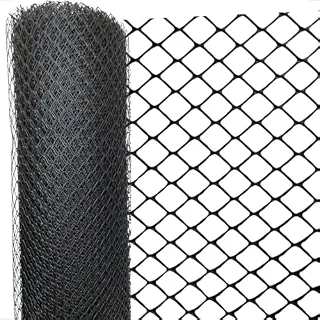 Tela Plástica Multiuso Reforçada 1,5m x 5/10/15m Horta Jardim Galinheiro (15 Metros 25mm)