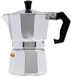 Mimo Style Cafeteira Italiana Moka de Alumínio Com Alça Café Expresso para 3 Cafezinhos, Capacidade 150 ml, Feita de Materiais Leves e Ideal para Sua Cozinha, Express Coffee