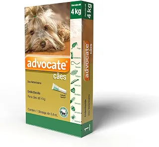 Advocate® Multiproteção contra pulgas, vermes, sarnas em Cães de até 4Kg 0,4 mL - 1 Bisnaga