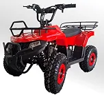 Quadriciclo Infantil 49cc Mini Touro Vermelho Automático Partida Elétrica Farol Gasolina com Óleo 2 Tempos BARZI MOTORS