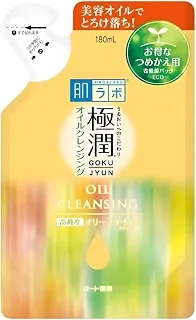 Hada Labo Demaquilante Cleansing Oil Refil - Limpador Facial 180 ml - Remove Maquiagem Resistente à Água - Limpeza Eficaz sem Ressecar