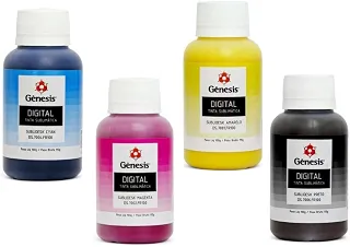 Kit 4 Tintas Sublimáticas 100 ml Cada - Seu Jeitim - Ciano, Magenta, Amarelo e Preto - Compatível com Impressoras EPSON Ink-Jet Bulk-Ink ou Ecotank (A4 e A3), Incluindo SC-570