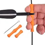 YLS Protetor de dedo com arco e flecha para prática de tiro e prática de tiro e prática de tiro fácil instalação com pino, Laranja