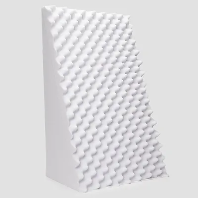 Travesseiro Triangular Anatômico Casca De Ovo Sem Capa Apoio Encosto Costa Leitura Antirefluxo (Branco)