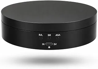 Expositor Giratório Elétrico 360° USB e Pilha para Vitrine de Produtos, Fotos e Vídeos – Base Giratória Silenciosa para Joias, Relógios e Redes Sociais