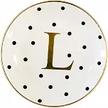 Porta Anéis Poá L em Porcelana Porta Joias Decorativo Branco