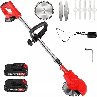Roçadeira a Bateria, 48V, 2 Baterias e Acessórios Inc. Roçadeira Sem Fio, Roçadeira a Bateria, Ferramenta de Corte e Poda de Árvores e Ramas, Roçadeira Automática