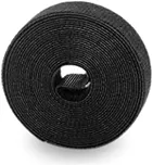 Rolo Organizador de Cabos Fecho de Contato Dupla Face, 15mm x 5m, Cor Preto