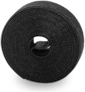 Rolo Organizador de Cabos Fecho de Contato Dupla Face, 15mm x 5m, Cor Preto