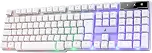 Teclado Gamer Semi - Mecânico Rise Mode G1 RGB Rainbow, ABNT2, Branco - RM-TG-01-FW