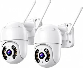 Kit com 2 Câmeras de Segurança Wi-Fi Externa IP A8 – Prova d’Água com Visão Noturna Infravermelha e Monitoramento em Tempo Real Premium (2)
