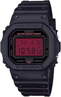G-Shock DW-5600BBR-1DR Mostrador digital vermelho masculino (G1706)