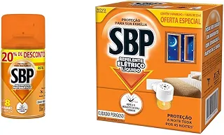 Kit SBP Multi Inseticida Automático Refil 250ml + Repelente Elétrico Líquido 45 Noites Novo Aparelho + Refil