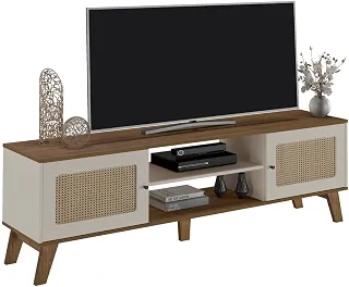 Artely Rack Charlotte para Tv até 75' com 2 Portas, Pinho/Off White
