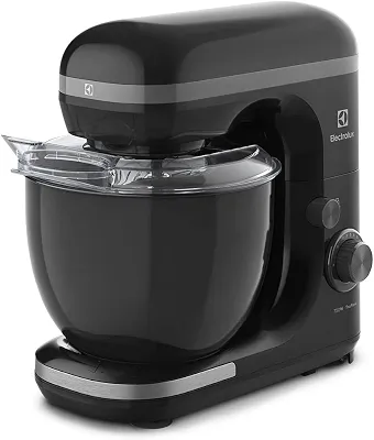 Batedeira planetária Electrolux potente capacidade 5L 750W 12 velocidades função pulsar massa pesada pes antiderrapante EKM30 preto 220v