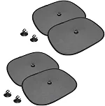 Kit com 4 Protetores Solar Para Carro Universal Com Ventosas Malha Respirável Redução de Exposição Solar e Raios UV Protetor De Sol Para Janelas De Carro