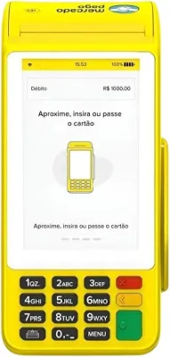 Maquininha De Cartão Point Pro 3 Mercado Pago Chip da VIVO sem Aluguel Taxas Reduzida para Contas Novas - Maquininha de Cartão que Aceita Aproximação e Imprime Comprovante NFC Lacrada