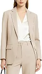 Conjunto de terno feminino de 2 peças, formal, negócios, caimento justo