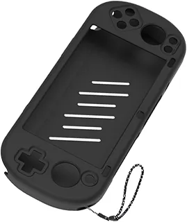 Capa de cobertura total para console de jogos Trimui, capa protetora de silicone à prova de arranhões com cordão, capa protetora de silicone para console de jogos