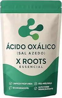 1kg Limpa inox - Tira Ferrugem - Renovador de Madeira - Áxido Oxálico - Sal Azedo 100% Puro - 1kg Embalagem Abre e Fecha - X Roots Essencial