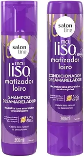 Kit Shampoo e Condicionador Matizador Meu Liso | Salon Line