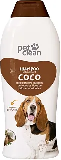 Pet Clean Shampoo 2 em 1 com Extrato de Coco para Cães e Gatos, 700 ml