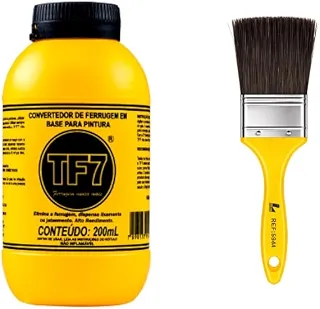 TF7 Convertedor de Ferrugem 200ml, Elimina Oxidação, Prepara Superfície para Pintura, Kit com Pincel de Aplicação