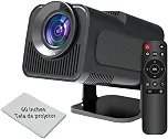 Projetor Portátil HY320 Mini - Tela 60' para Casa e Viagem Wi-Fi 6 Bluetooth 5.1 Android 13 4K HD 160 ANSI Lumens 30.000h Vida Útil Inclui Controle e Cabos