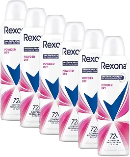 Kit 6 Desodorantes Rexona Motionsense Antitranspirante Aerossol Powder Dry 150ml