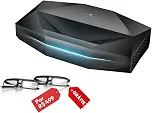 AWOL Aetherion Pro Projetor 4K, Laser RGB Triplo Ultra Curta Distancia, 2600 ISO Lumens, Google TV, Contraste 6000:1, Dolby Vision Gaming, Tela 200', Uso Diurno Cinema em Casa