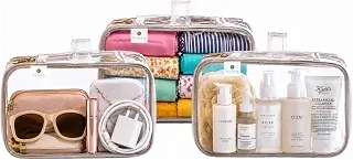 Bubag Kit 3 Necessaire Organizadora Multiuso Transparente TAM PP