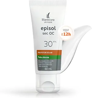 Protetor Solar Facial Episol Sec Oc Fps 30 - Sem Cor - 60ml - Para Peles Mistas a Oleosas - Acabamento Matte - Mantecorp