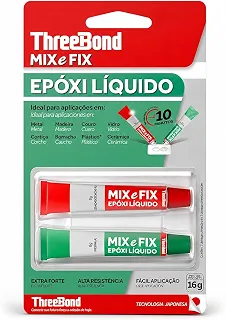 ThreeBond Mix & Fix | Epóxi Líquido 16g (8g + 8g)