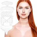 Adesivos Antirrugas para Rosto, Kit Completo com 11 Unidades SILICONE DE QUALIDADE Transparente, Tratamento Facial Previne Rugas, Reutilizável, Flexível e Confortável, Fita Noturna antienvelhecimento, Testa, Olhos, Bochechas, Pescoço, Colo, Reduz Linhas e Rugas BELLA GRACCE ,