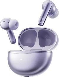 Fones de Ouvido Sem Fio QCY MeloBuds N70, Bluetooth 6.0,Intra Auricular,à Prova D'água IPX5,50 h de Bateria,Com Microfone Embutido,leves e Confortáveis para Corrida/Academia,Preto (Roxo)
