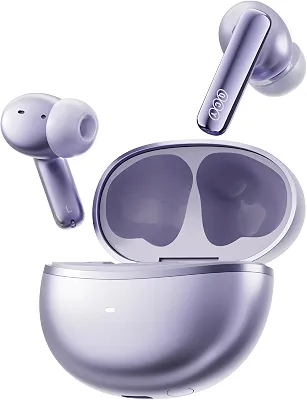 Fones de Ouvido Sem Fio QCY MeloBuds N70, Bluetooth 6.0,Intra Auricular,à Prova D'água IPX5,50 h de Bateria,Com Microfone Embutido,leves e Confortáveis para Corrida/Academia,Preto (Roxo)