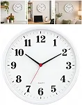 Relógio de Parede Quartz na cor Branca, 24 cm, Moderno