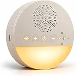 Aparelho de Ruído Branco para Bebês e Adultos com 20 Sons Relaxantes, Maquina Luz Noturna, Timer 15/30/60 Min, Controle de Volume, Portátil e USB para Sono e Relaxamento
