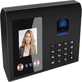Relógio Ponto Reconhecimento Facial Máquina Ponto Empresa Biometria Segurança Relógio Ponto Biométrico Digital Eletrônico Confirmação Sonora e Visual Impressão Digital Não Requer Instalação Software