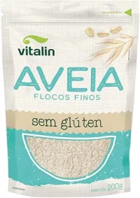 Vitalin Aveia Flocos Finos Integral Sem Glúten 200G
