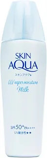 Skin Aqua Protetor Solar Facial Super Moisture Milk FPS50 40g, FPS 50 UVA/UVB, Ácido Hialurônico, Sem Cor