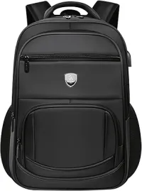 Mochila À Prova d'Água com Carregamento USB - Grande Capacidade para Escola, Academia, Trabalho ou Viagens Curtas