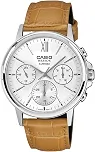 Relógio CASIO masculino couro cronografo BMS-300L-5AVDF